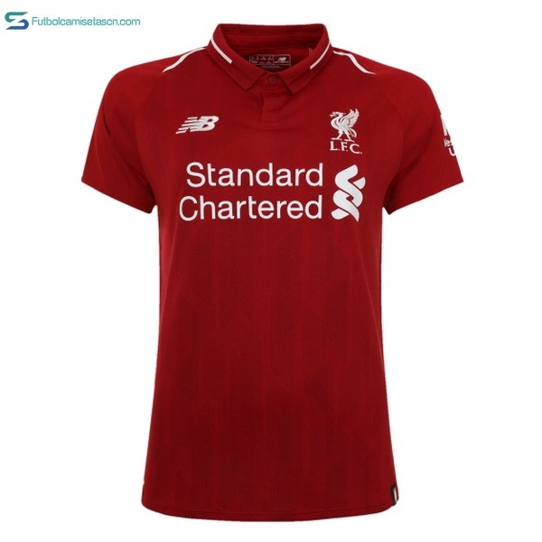 Camiseta Liverpool 1ª Mujer 2018/19 Rojo